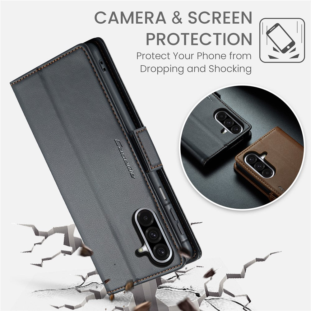 Galaxy A26 5G Glänzende Wallet-Hülle – RFID-Schutz & Ständer