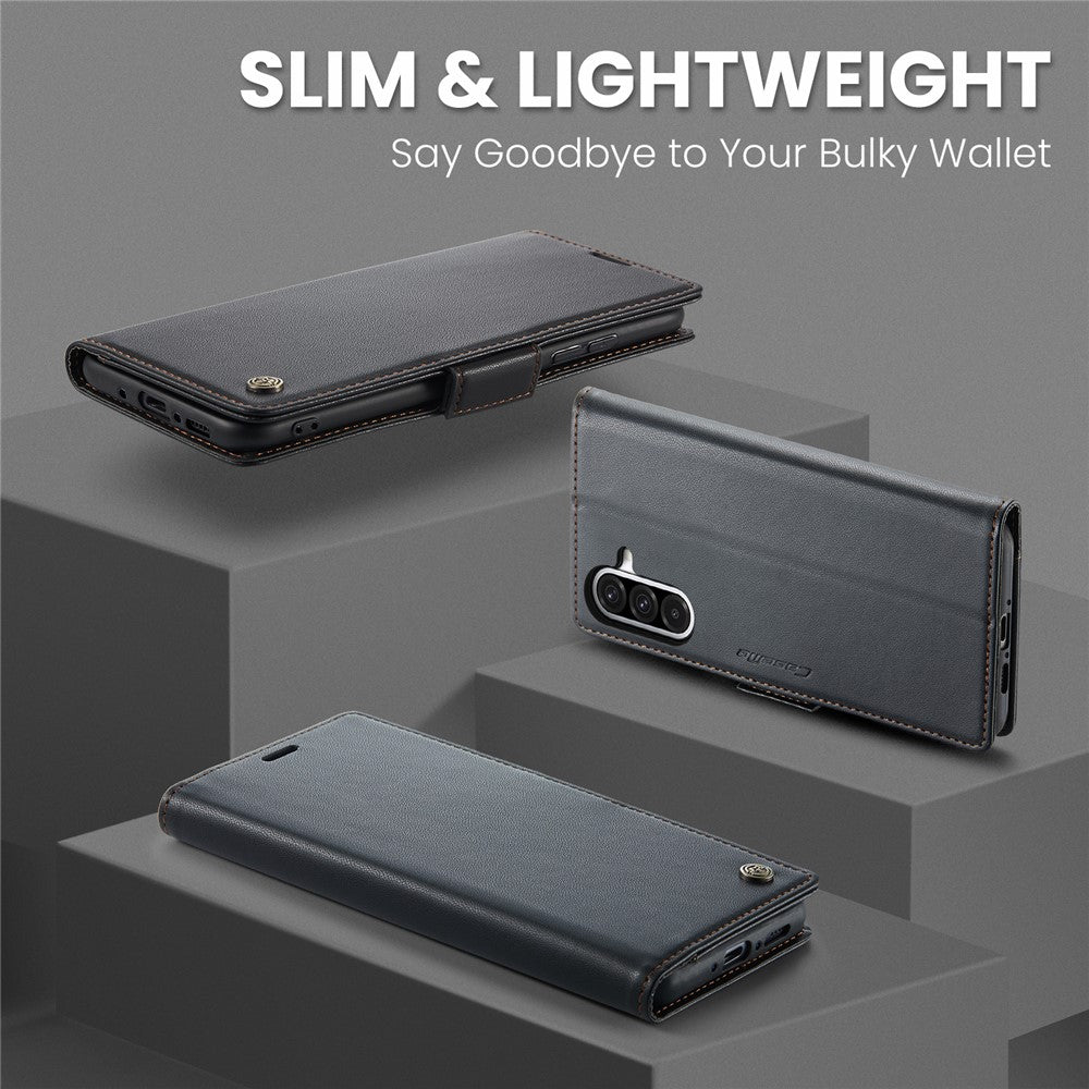 Galaxy A26 5G Glänzende Wallet-Hülle – RFID-Schutz & Ständer