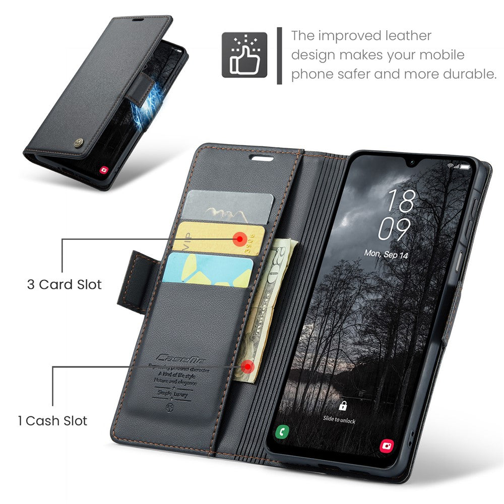 Galaxy A26 5G Glänzende Wallet-Hülle – RFID-Schutz & Ständer