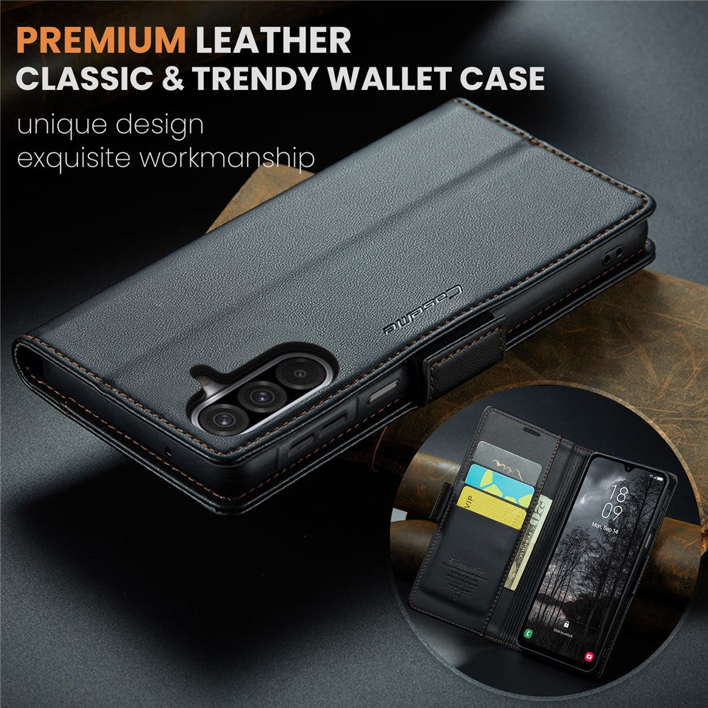 Galaxy A26 5G Glänzende Wallet-Hülle – RFID-Schutz & Ständer