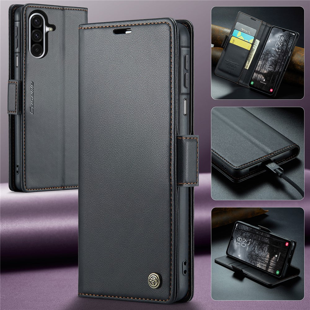 Galaxy A26 5G Glänzende Wallet-Hülle – RFID-Schutz & Ständer