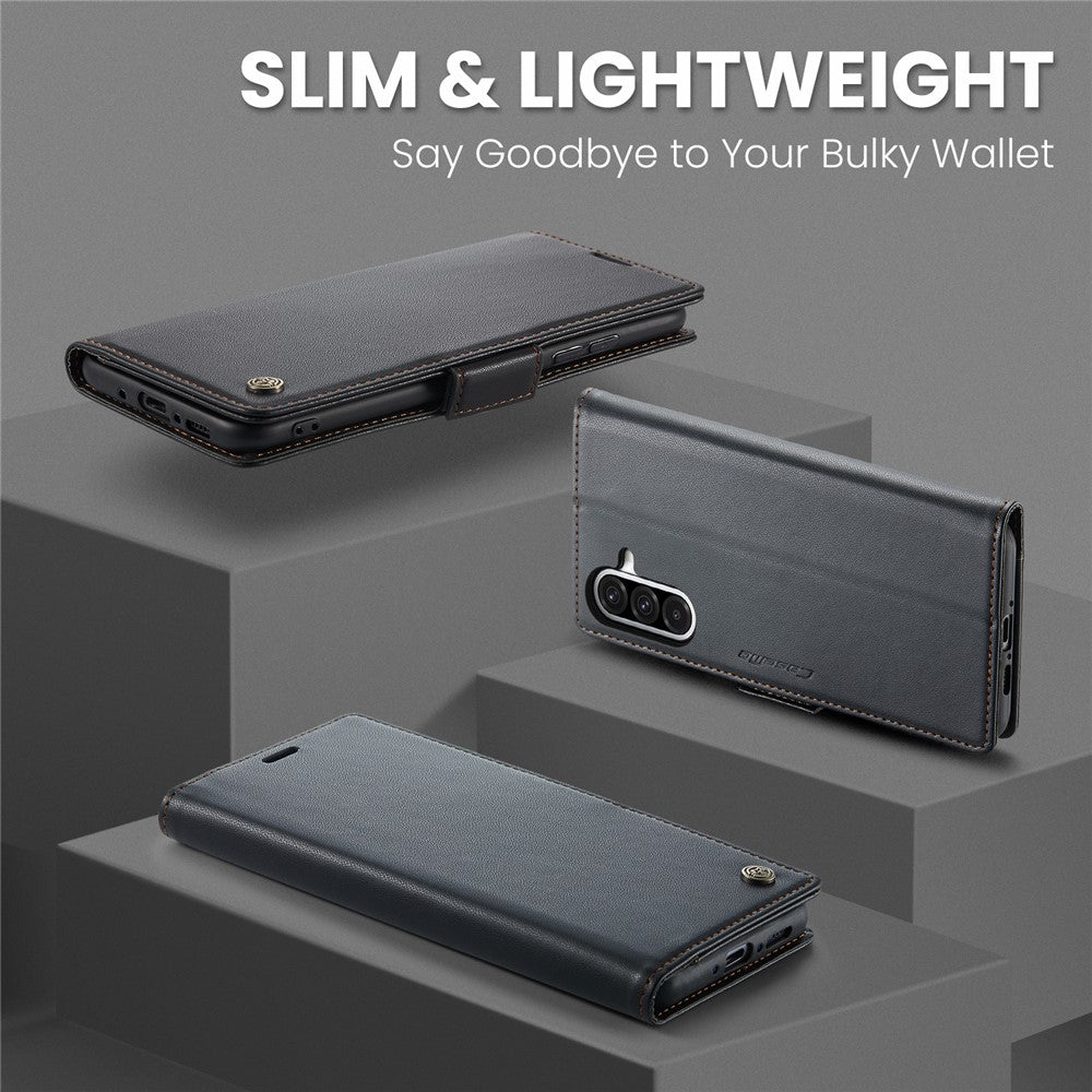 Galaxy A36 5G Glänzende Wallet-Hülle – RFID-Schutz & Ständer
