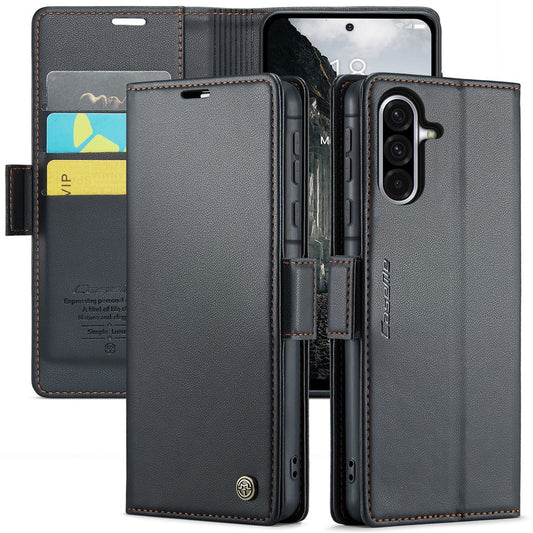 Galaxy A56 5G Glänzende Wallet-Hülle – RFID-Schutz & Ständer