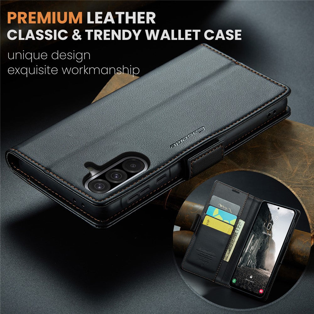 Galaxy A56 5G Glänzende Wallet-Hülle – RFID-Schutz & Ständer