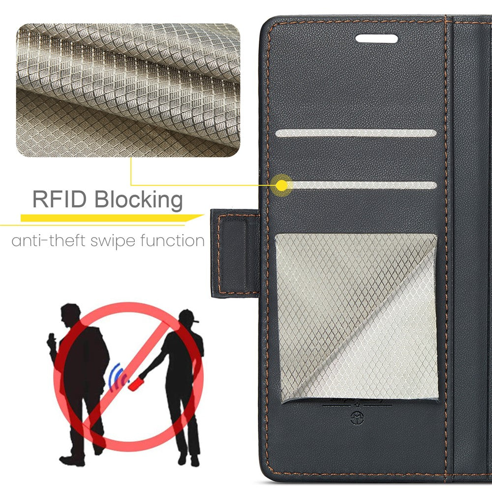 Galaxy A56 5G Glänzende Wallet-Hülle – RFID-Schutz & Ständer