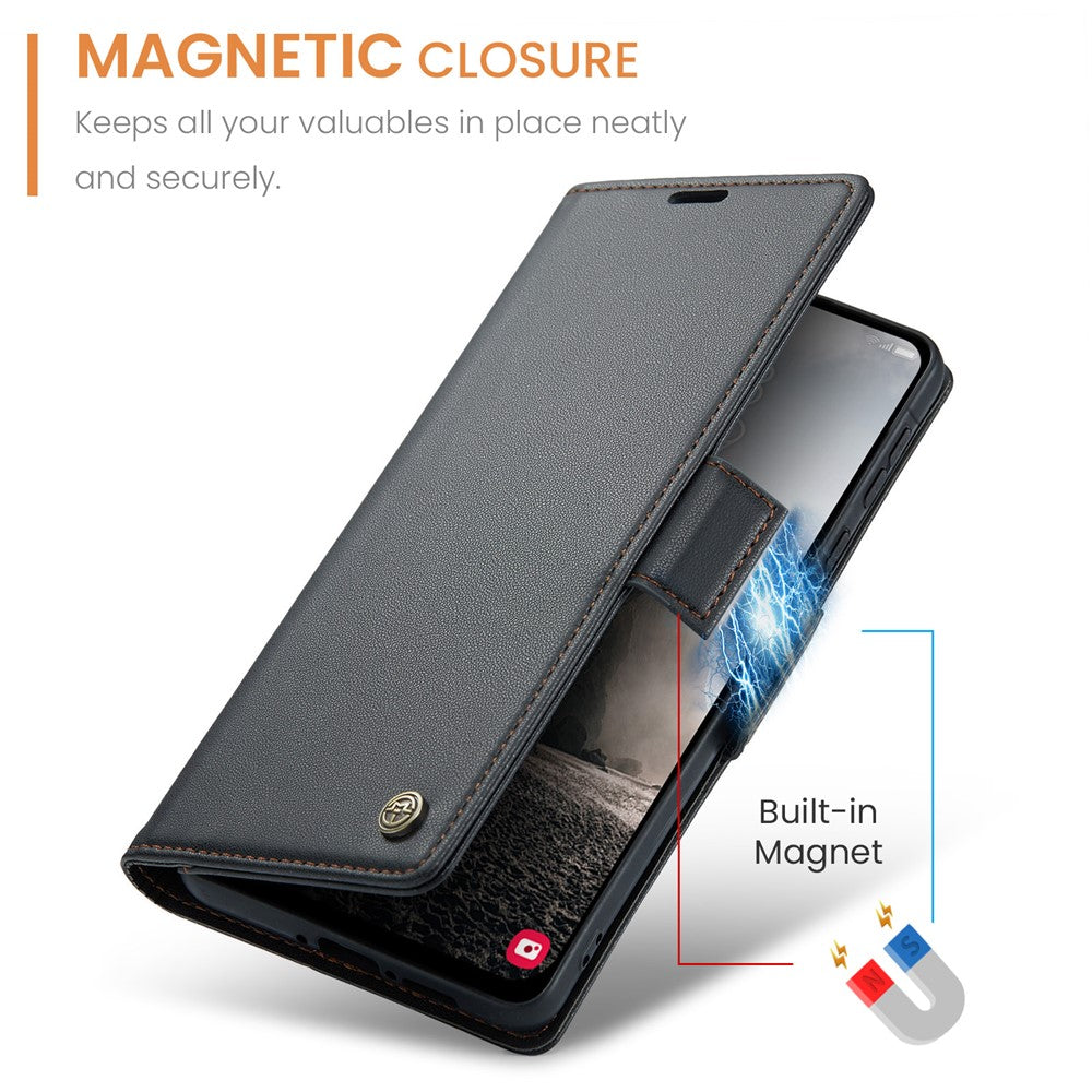Galaxy A56 5G Glänzende Wallet-Hülle – RFID-Schutz & Ständer