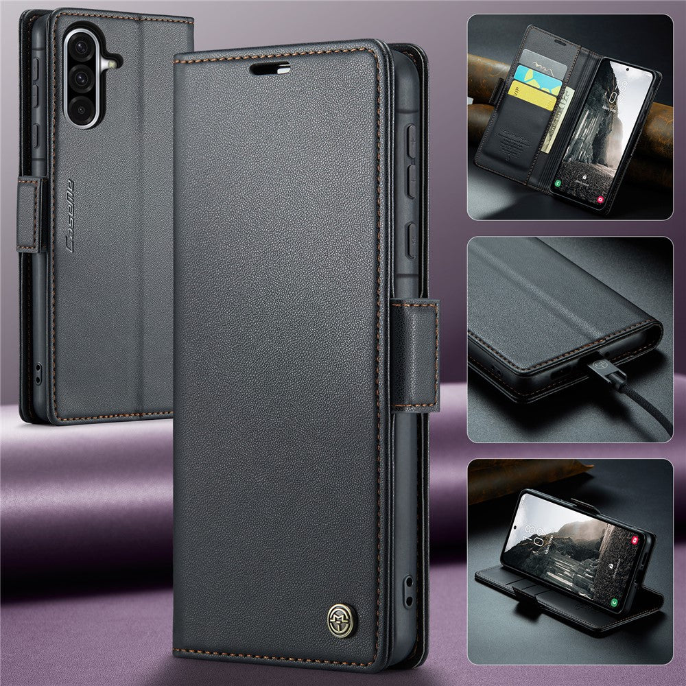 Galaxy A56 5G Glänzende Wallet-Hülle – RFID-Schutz & Ständer