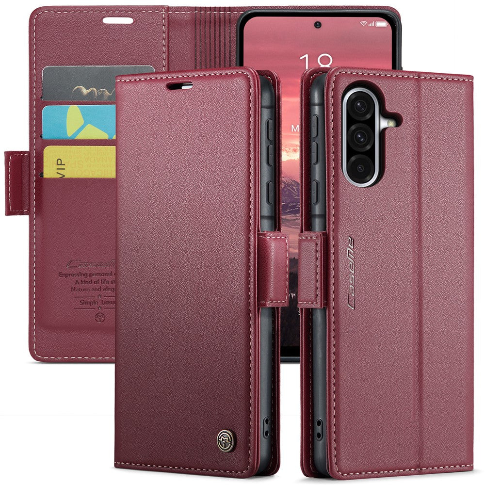 Galaxy A56 5G Glänzende Wallet-Hülle – RFID-Schutz & Ständer