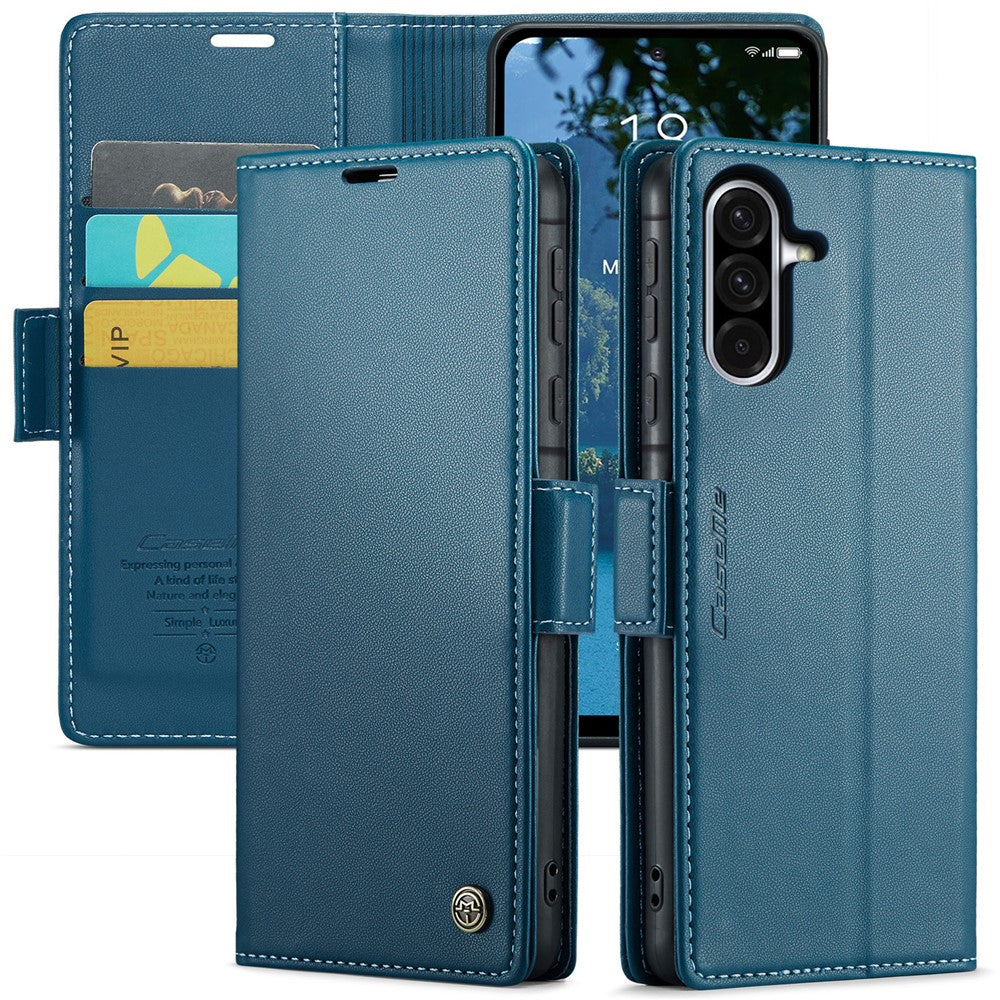 Galaxy A56 5G Glänzende Wallet-Hülle – RFID-Schutz & Ständer