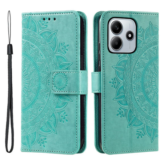 Xiaomi Redmi Note 14 5G Handyhülle – mit Aufdruck „Totem“ aus PU-Leder mit Standfunktion