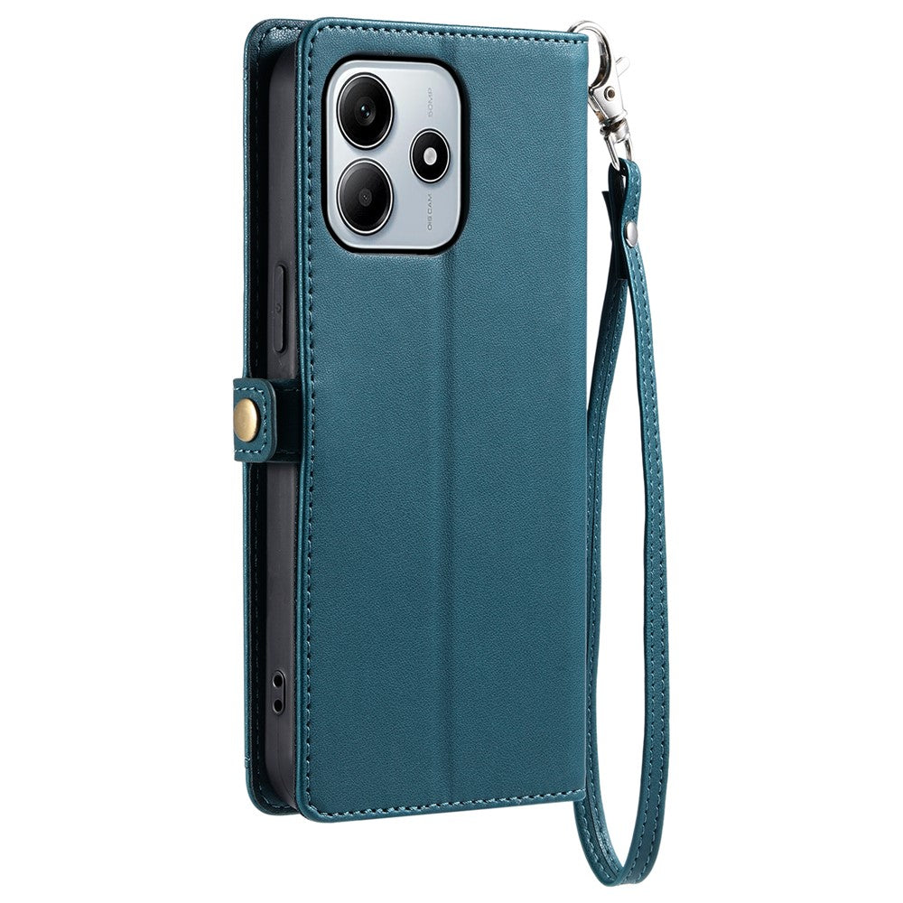 For Xiaomi Redmi Note 14 5G Leather Case Wallet Stand Phone Cover with Straps