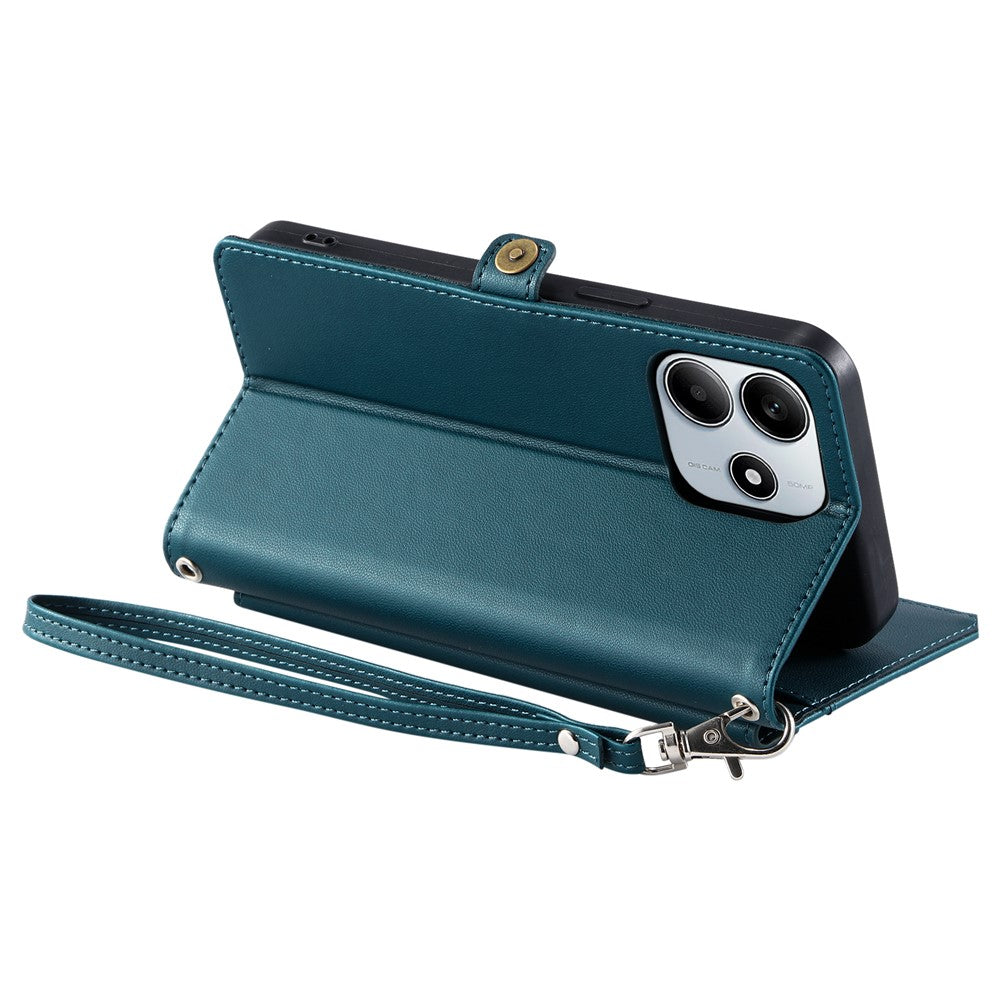 For Xiaomi Redmi Note 14 5G Leather Case Wallet Stand Phone Cover with Straps