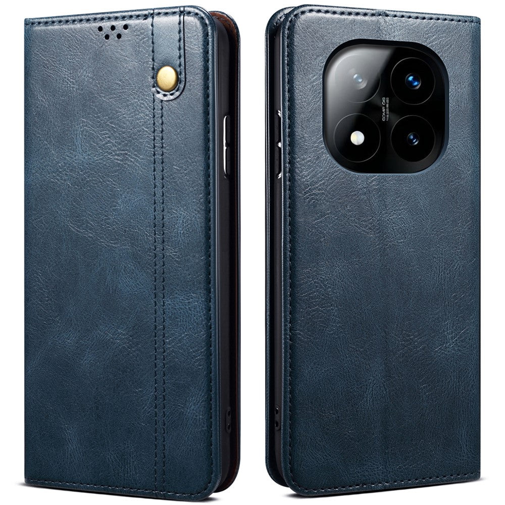 For Xiaomi Redmi Note 14 Pro+ 5G Case Crazy Horse Texture Waxy Leather Wallet Stand Phone Cover
