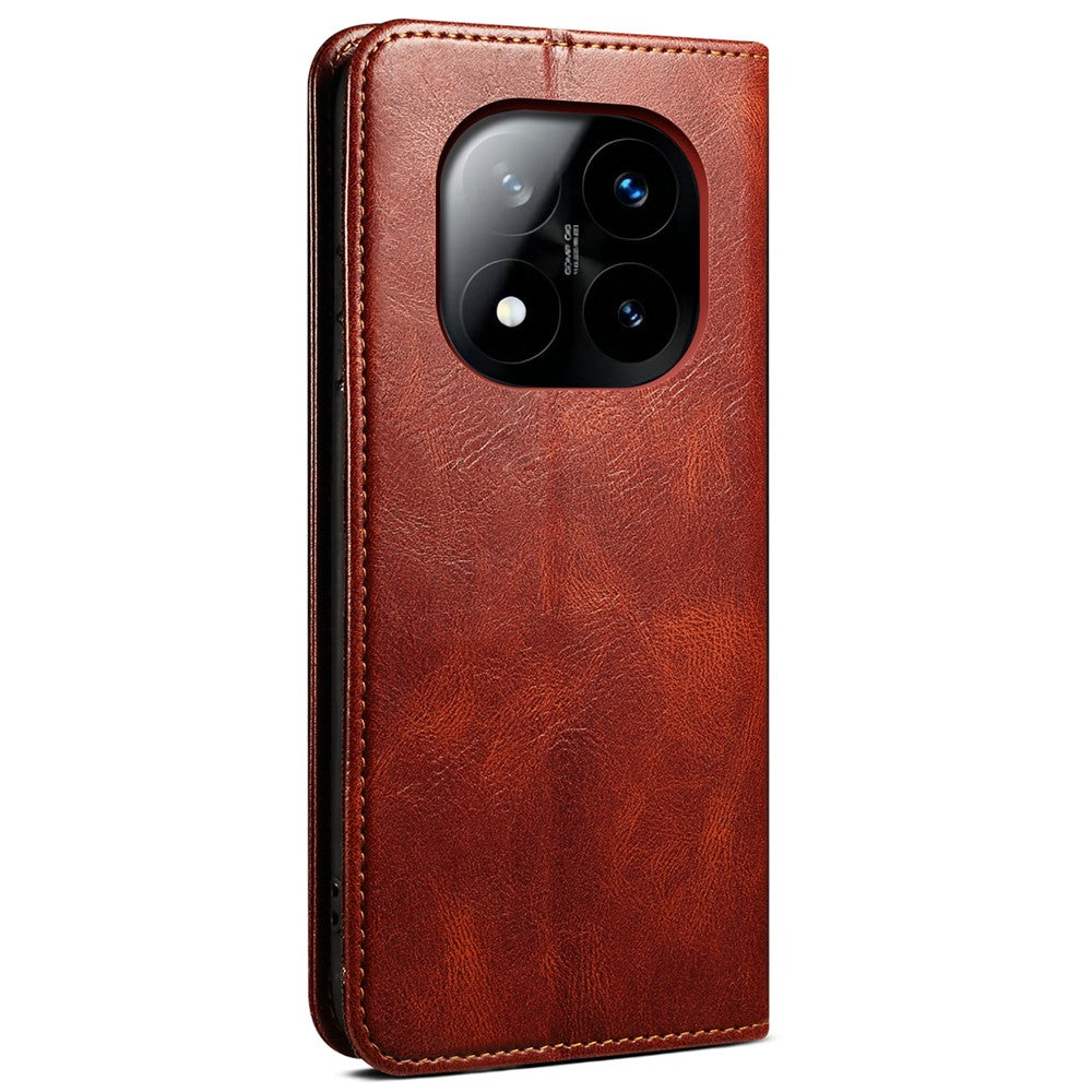 For Xiaomi Redmi Note 14 Pro+ 5G Case Crazy Horse Texture Waxy Leather Wallet Stand Phone Cover