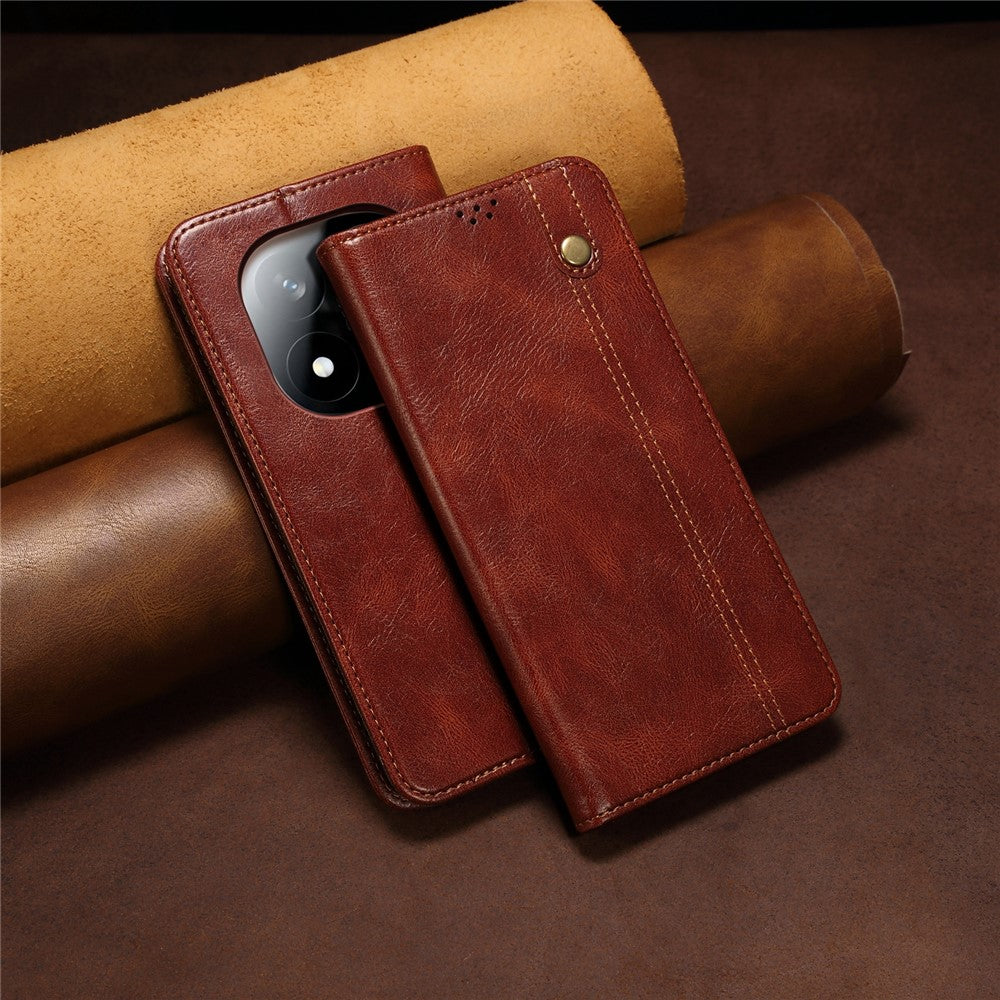 For Xiaomi Redmi Note 14 Pro+ 5G Case Crazy Horse Texture Waxy Leather Wallet Stand Phone Cover