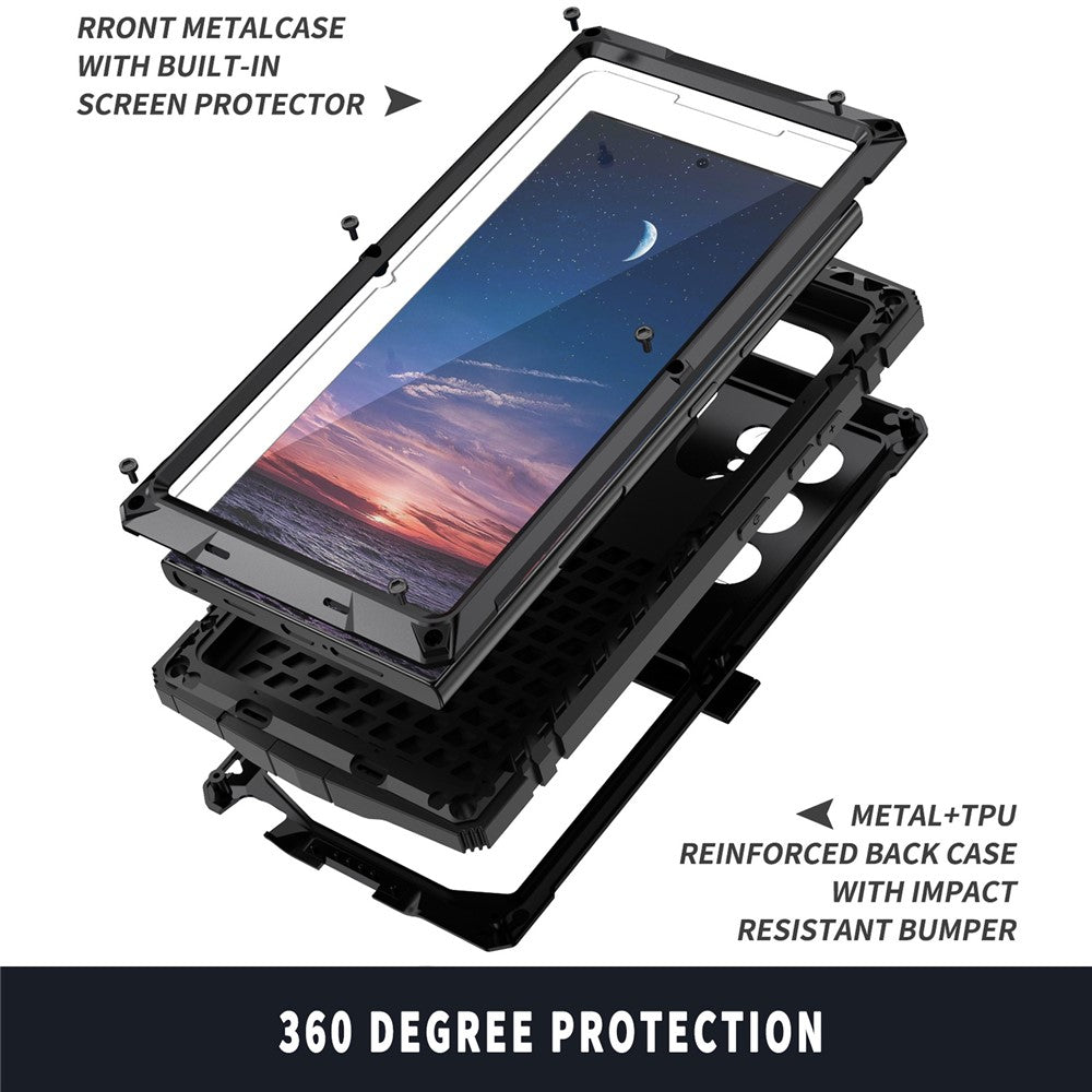 Galaxy S25 Ultra Schutzhülle – Stoßfest, staubdicht, mit gehärtetem Glas & Ständer