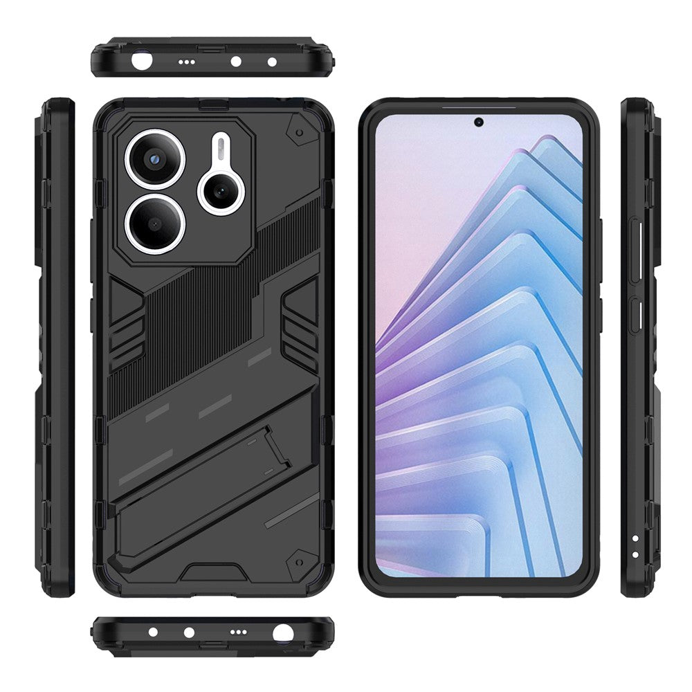 For Xiaomi Redmi Note 14 5G Case PC + TPU Shockproof Phone Cover with Kickstand