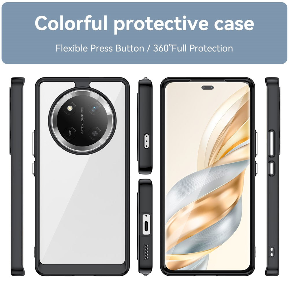 Honor X9c 5G / Magic7 Lite 5G / X60 Pro 5G Transparente Handyhülle – Stoßfeste Rückseite, aus TPU & Acryl