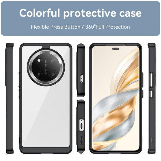 Honor X9c 5G / Magic7 Lite 5G / X60 Pro 5G Transparente Handyhülle – Stoßfeste Rückseite, aus TPU & Acryl