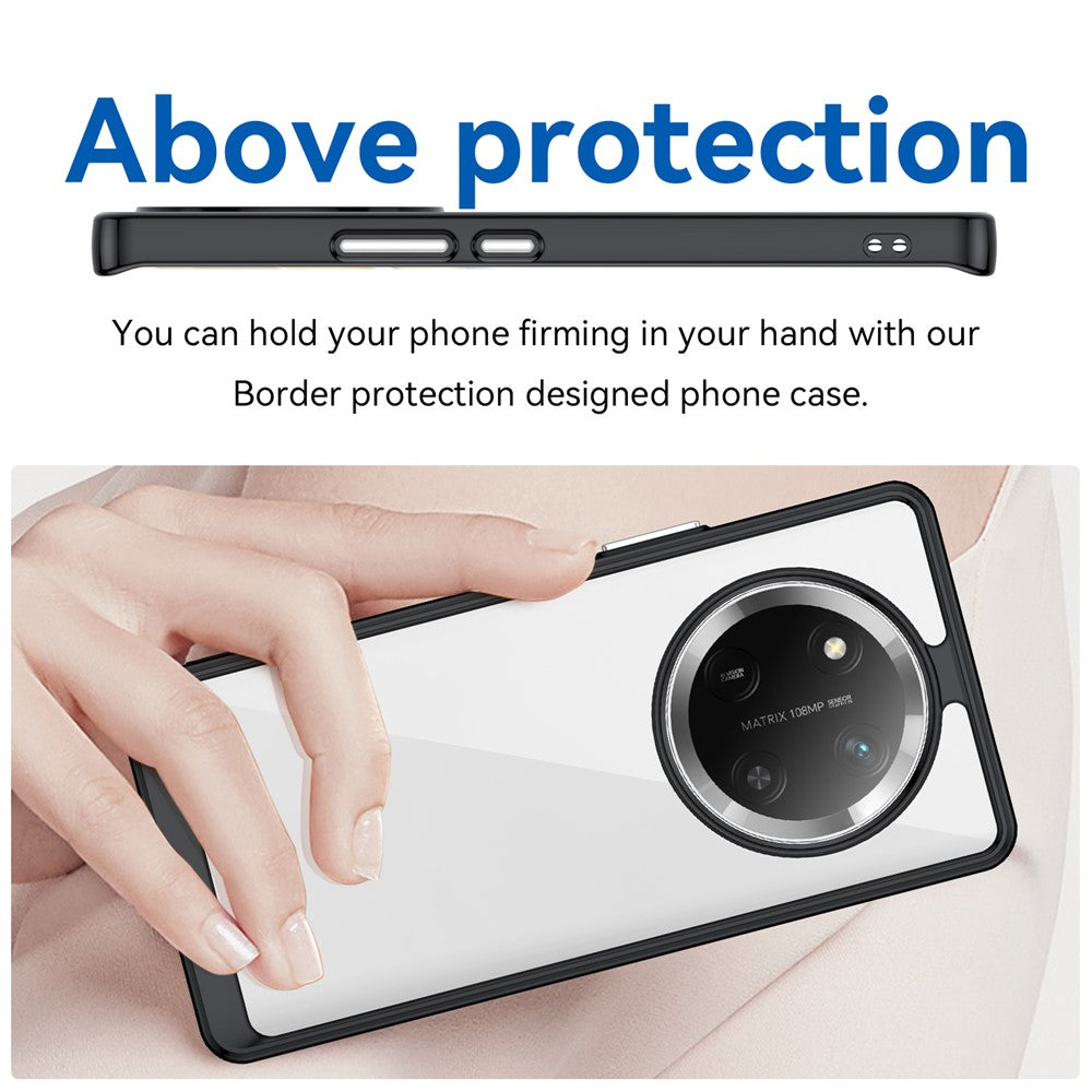 Honor X9c 5G / Magic7 Lite 5G / X60 Pro 5G Transparente Handyhülle – Stoßfeste Rückseite, aus TPU & Acryl