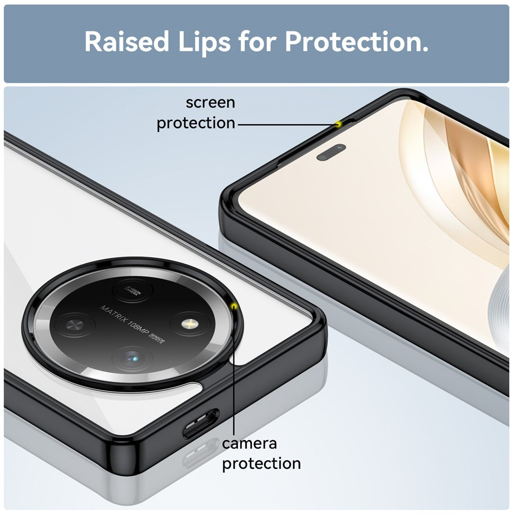 Honor X9c 5G / Magic7 Lite 5G / X60 Pro 5G Transparente Handyhülle – Stoßfeste Rückseite, aus TPU & Acryl