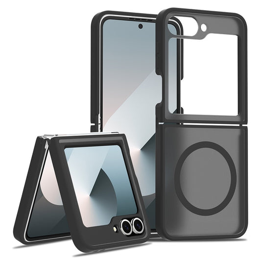 Galaxy Z Flip7 FE 5G / Galaxy Z Flip6 5G – Magnetische Handyhülle aus Acryl und TPU, mit Soft-Touch-Oberfläche