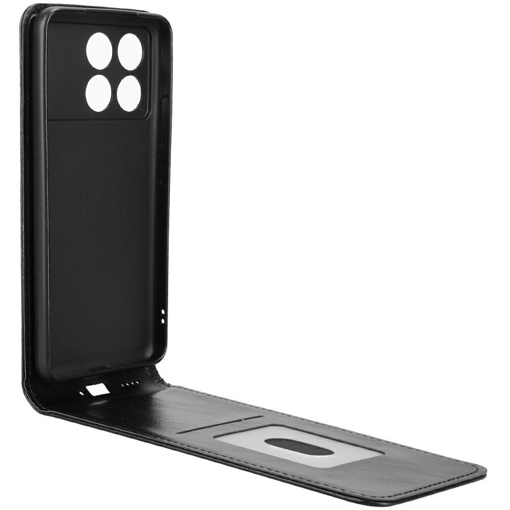 Leather Case For Xiaomi Poco F6 Pro 5G  /  Redmi K70 5G  /  Redmi K70 Pro 5G Magnetic Vertical Flip Phone Cover with Card Slot