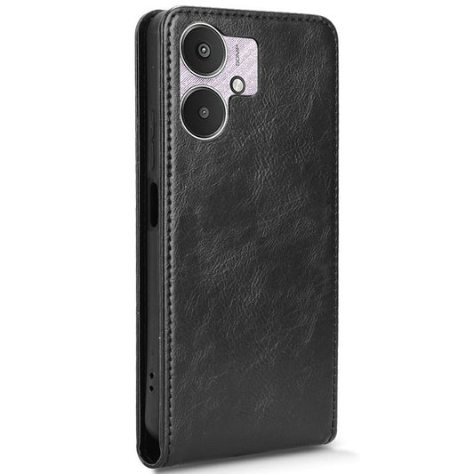 Leather Case For Xiaomi Redmi 13C 5G  /  4G  /  13R 5G  /  Poco C65 4G  /  Poco M6 5G Magnetic Vertical Flip Phone Cover with Card Slot