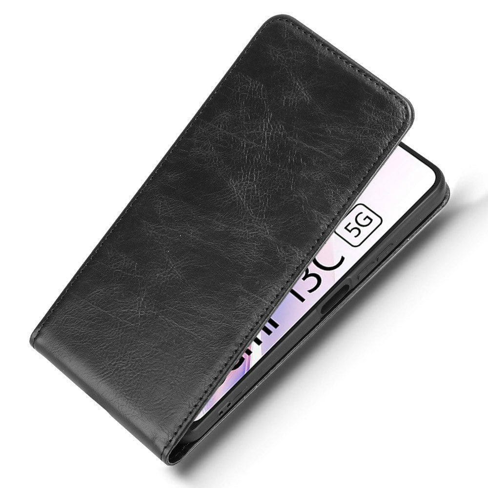 Leather Case For Xiaomi Redmi 13C 5G  /  4G  /  13R 5G  /  Poco C65 4G  /  Poco M6 5G Magnetic Vertical Flip Phone Cover with Card Slot