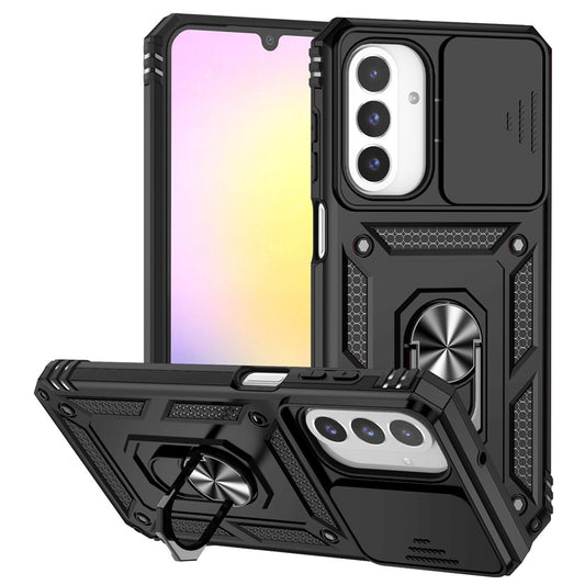 Galaxy A26 5G Stoßfeste Schutzhülle – mit Kameraschutz-Schieber & 360° Ringhalter