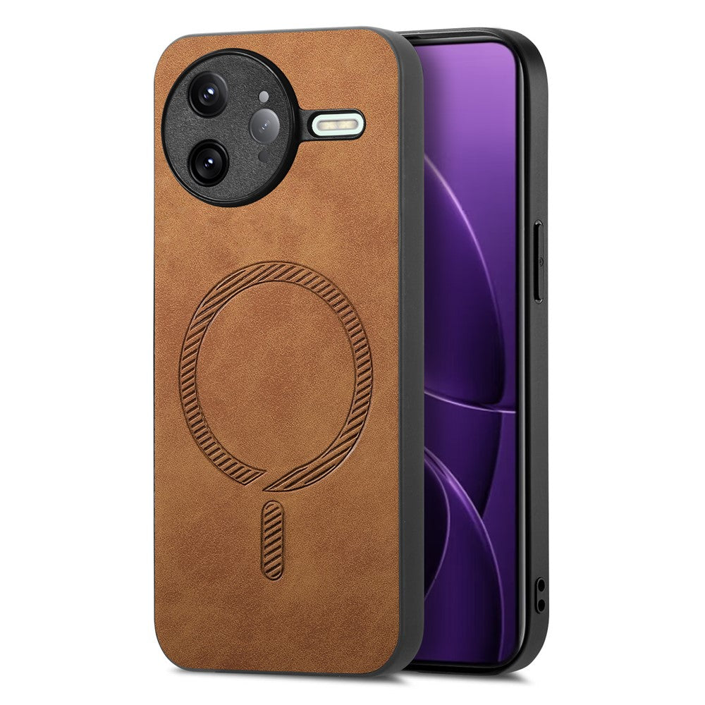 For Xiaomi Poco F7 Ultra 5G / Redmi K80 Pro 5G Leather Back Magnetic Case Skin-Touch Phone Cover