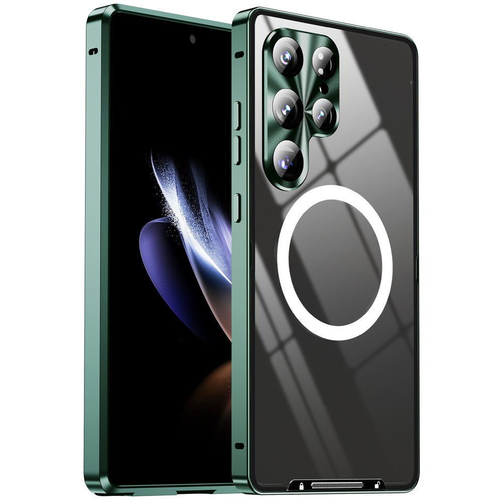 Galaxy S25 Ultra Magnetische Hülle mit Metallkante & Kameraschutz