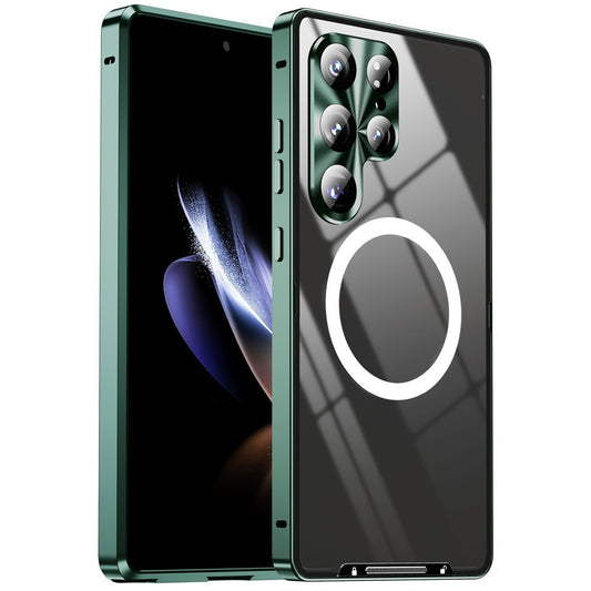 Galaxy S25 Ultra Magnetische Hülle mit Metallkante & Kameraschutz