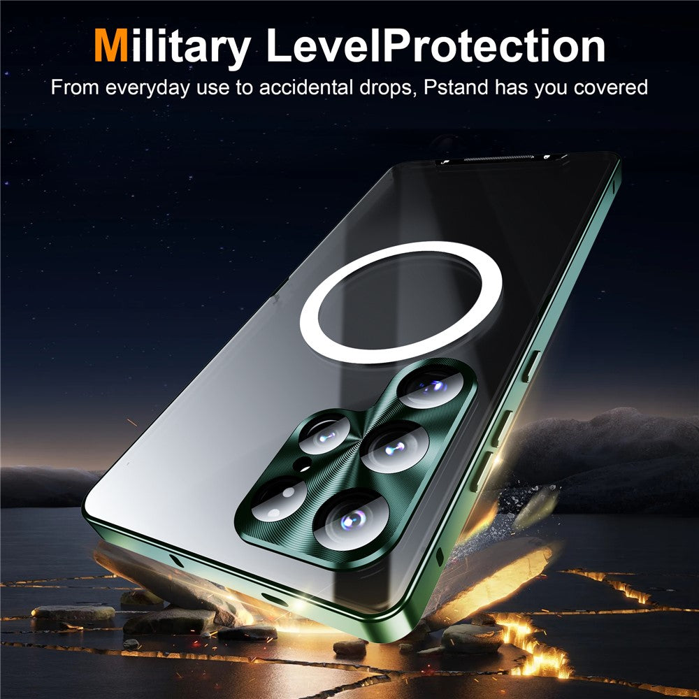 Galaxy S25 Ultra Magnetische Hülle mit Metallkante & Kameraschutz