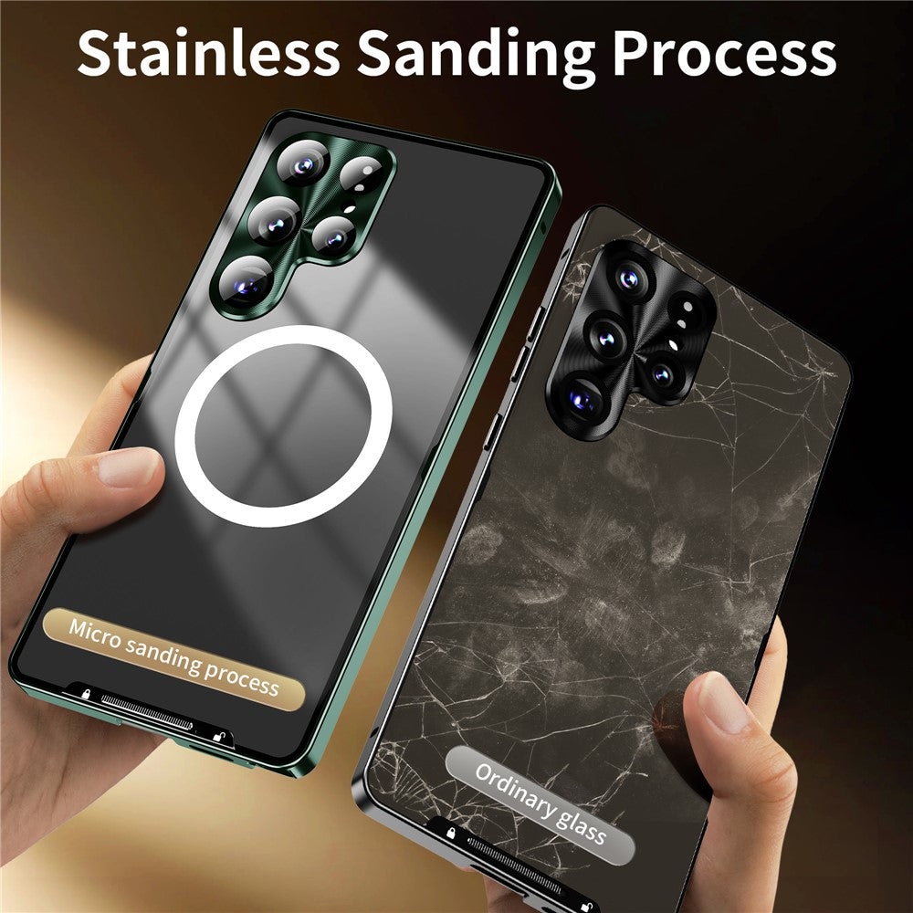 Galaxy S25 Ultra Magnetische Hülle mit Metallkante & Kameraschutz