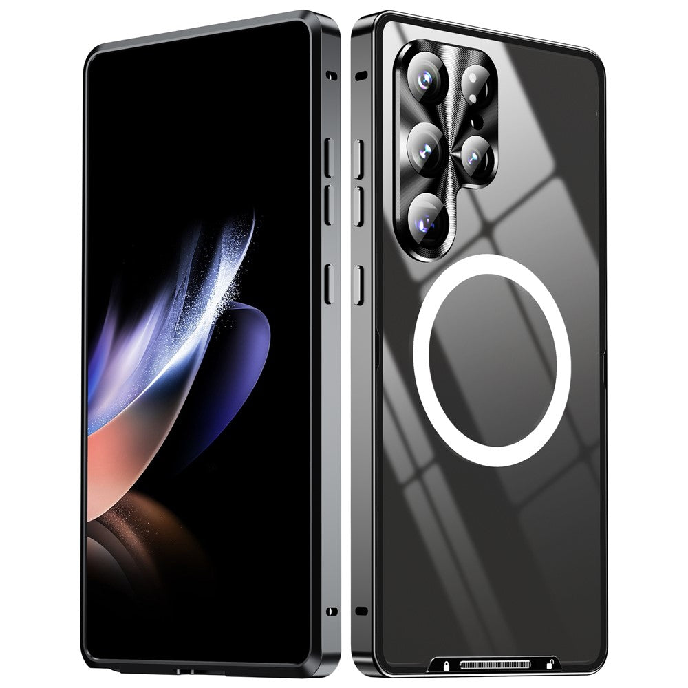 Galaxy S25 Ultra Magnetische Hülle mit Metallkante & Kameraschutz