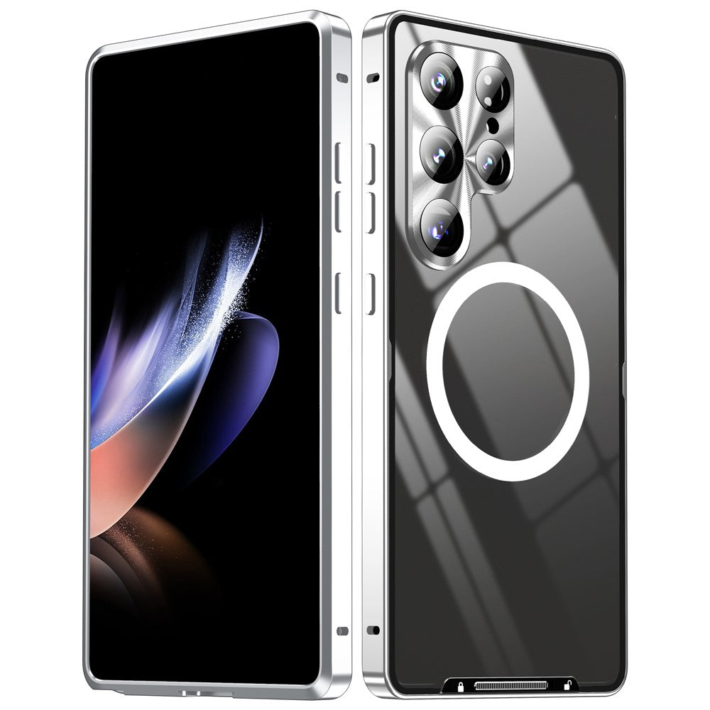 Galaxy S25 Ultra Magnetische Hülle mit Metallkante & Kameraschutz