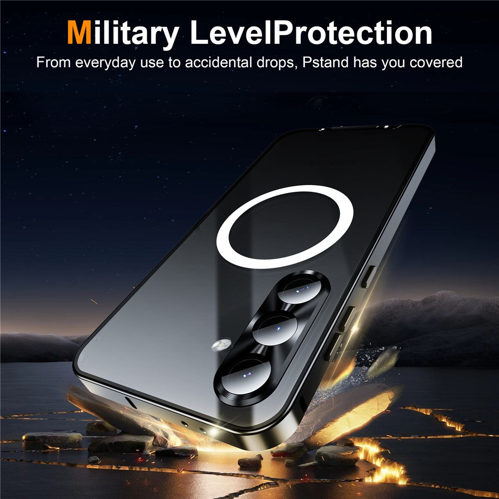 Galaxy S25 Plus Magnetische Hülle mit Metallkante & Kameraschutz