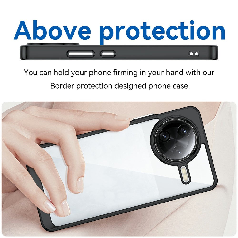 For Xiaomi Poco F7 Ultra 5G / Redmi K80 Pro 5G Case TPU + Acrylic Protective Clear Phone Cover