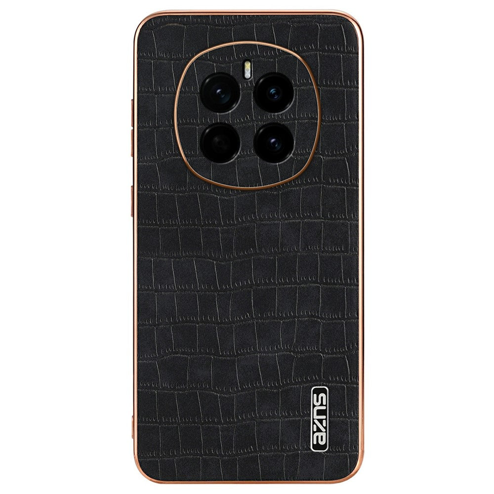AZNS For Honor Magic7 5G Case Electroplating Crocodile Texture PU + TPU Phone Cover
