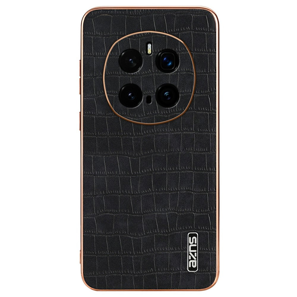 AZNS For Honor Magic7 Pro 5G Case Electroplating Crocodile Texture PU + TPU Phone Cover