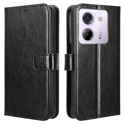 Xiaomi Poco M7 Pro 5G Handyhülle – Crazy Horse Textur PU-Leder-Telefon-Geldbörsen-Abdeckung