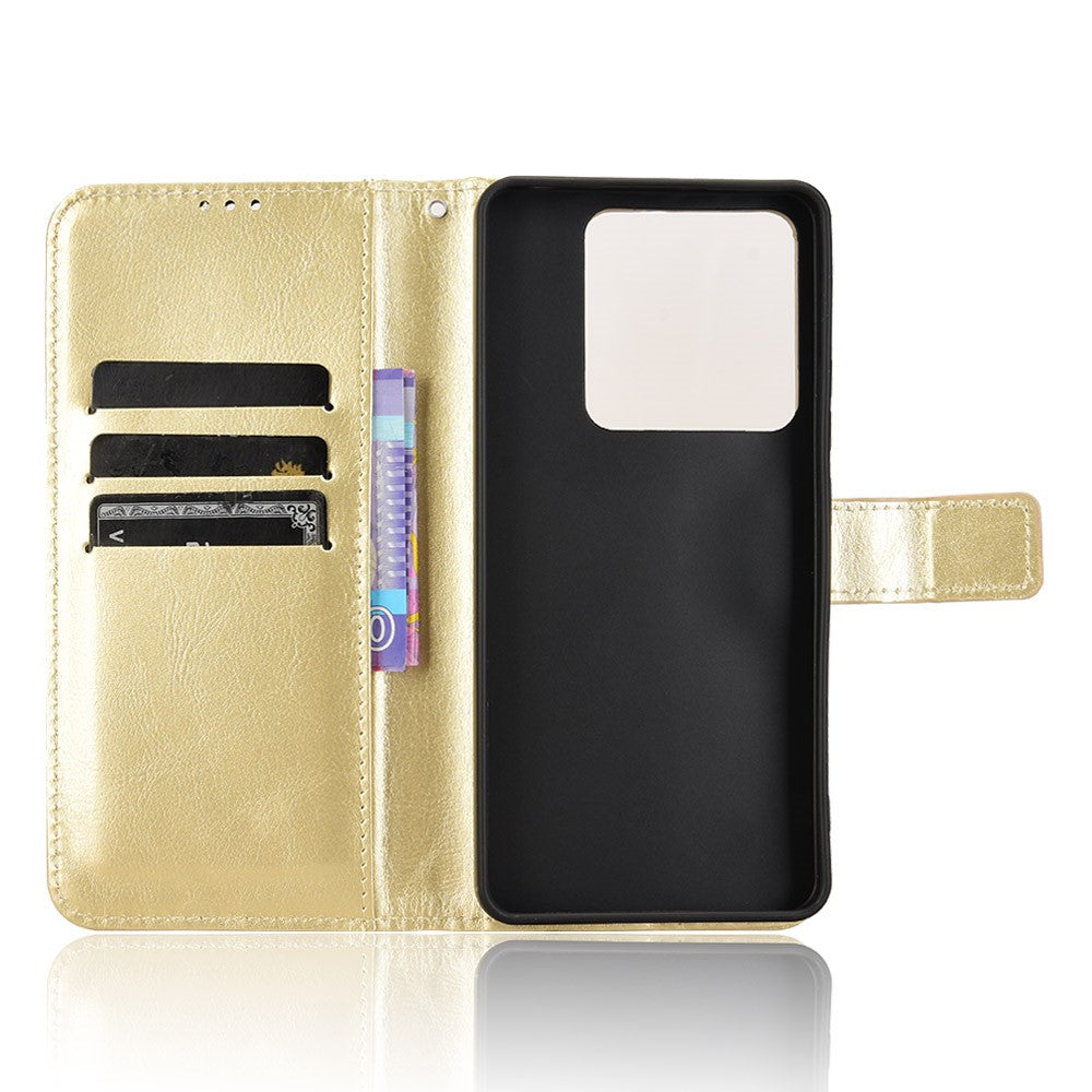 For Xiaomi Poco M7 Pro 5G Case Crazy Horse Texture PU Leather Phone Wallet Cover