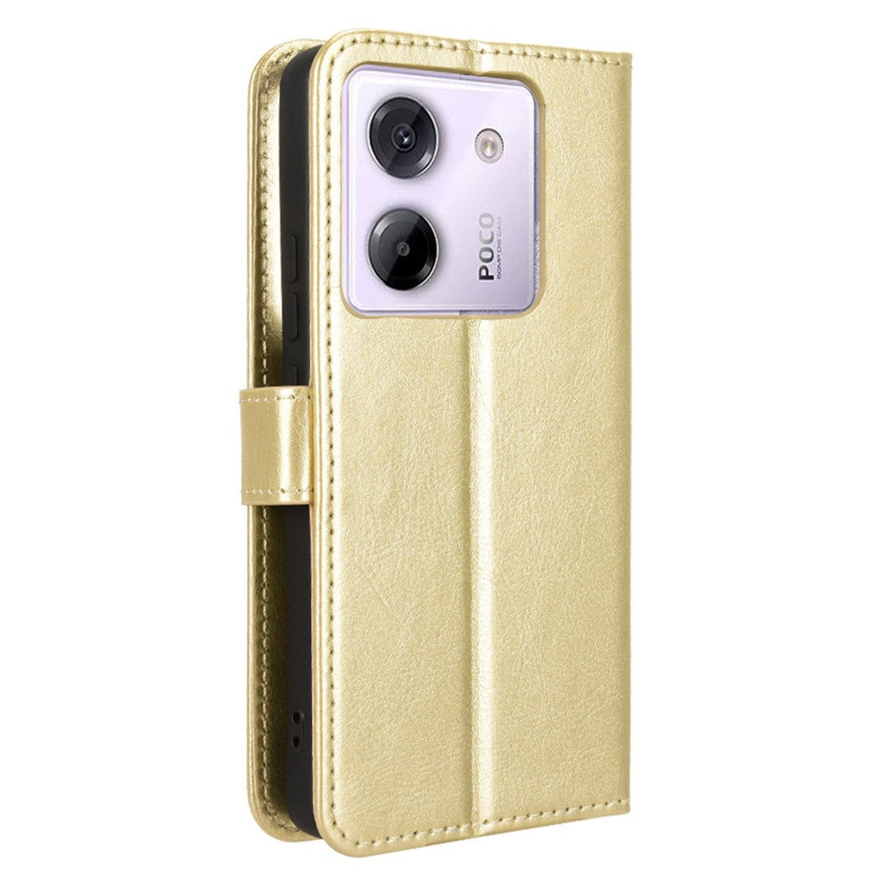 For Xiaomi Poco M7 Pro 5G Case Crazy Horse Texture PU Leather Phone Wallet Cover