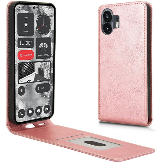 Nothing Phone (2) Wallet-Handyhülle – Magnetische & vertikale Klapphülle, aus Leder, mit Kartenfach