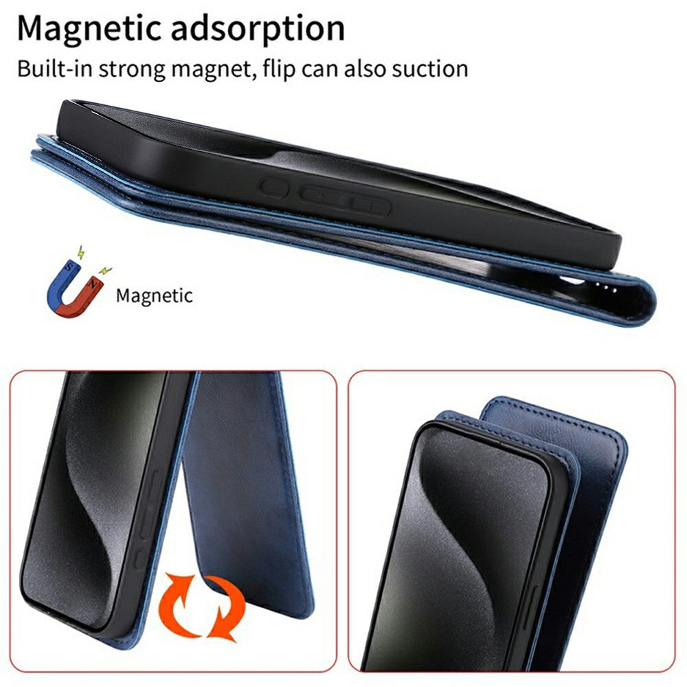 Nothing Phone (2) Wallet-Handyhülle – Magnetische & vertikale Klapphülle, aus Leder, mit Kartenfach