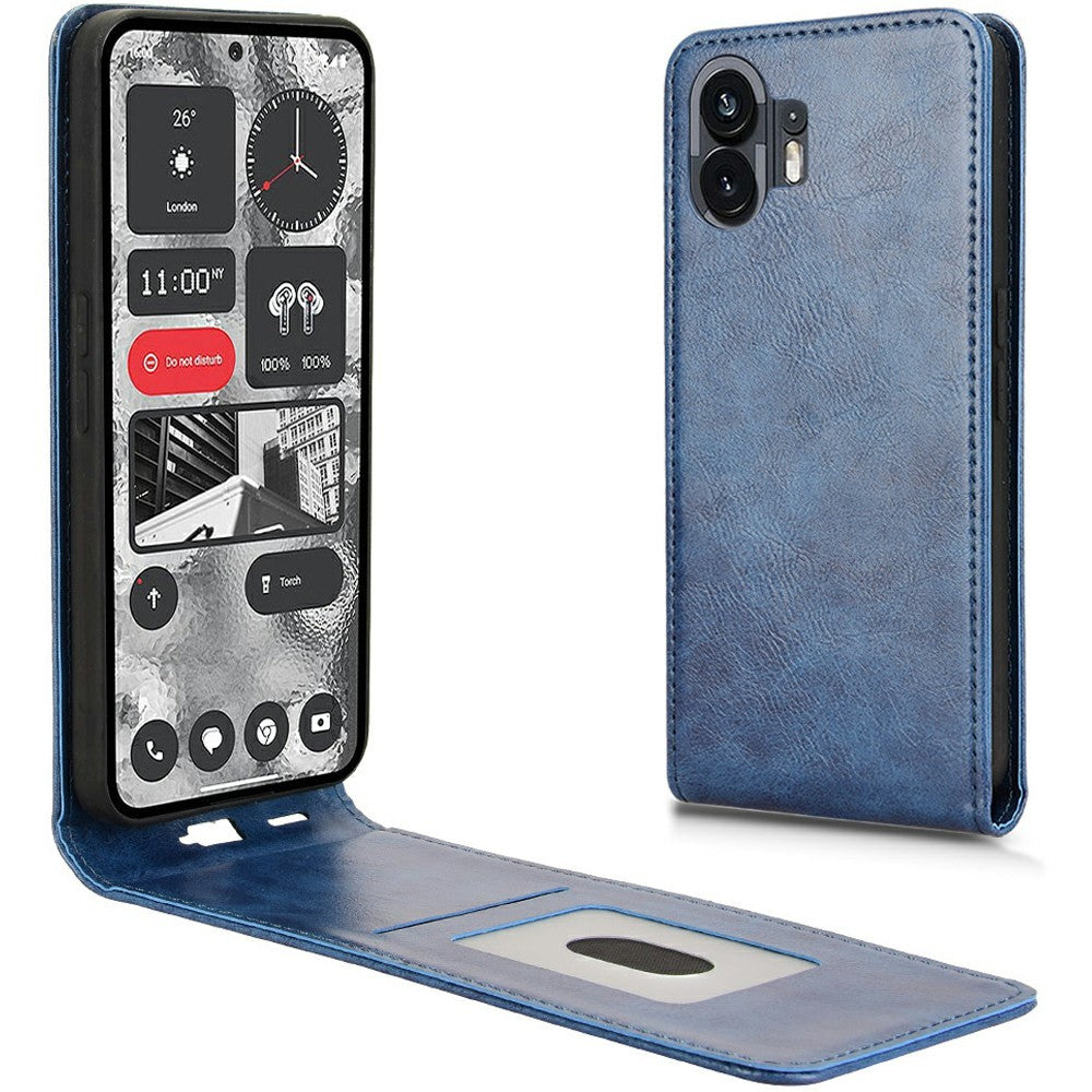 Nothing Phone (2) Wallet-Handyhülle – Magnetische & vertikale Klapphülle, aus Leder, mit Kartenfach