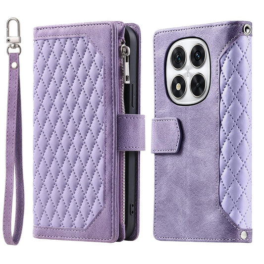 Xiaomi Redmi Note 14 Pro 5G / Xiaomi Redmi Note 14 Pro+ 5G / Xiaomi Poco X7 5G Wallet-Handyhülle – Style 005 14 Pro 5G / Poco X7 5G Rautensteppung Line PU-Leder