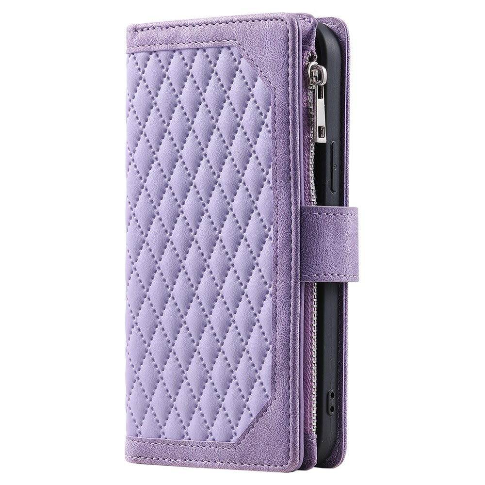 Style 005 For Xiaomi Redmi Note 14 Pro+ 5G / 14 Pro 5G / Poco X7 5G Wallet Case Rhombus Stitching Line PU Leather Phone Cover