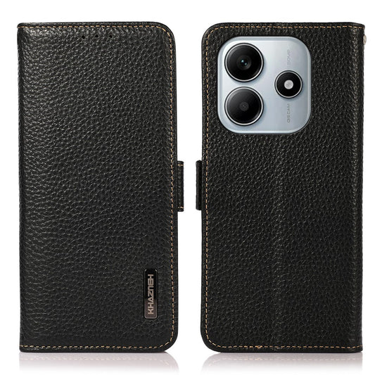 Xiaomi Redmi Note 14 5G Handyhülle – KHAZNEH Phone Case Bezug aus echtem Rindsleder mit RFID-Blockierung